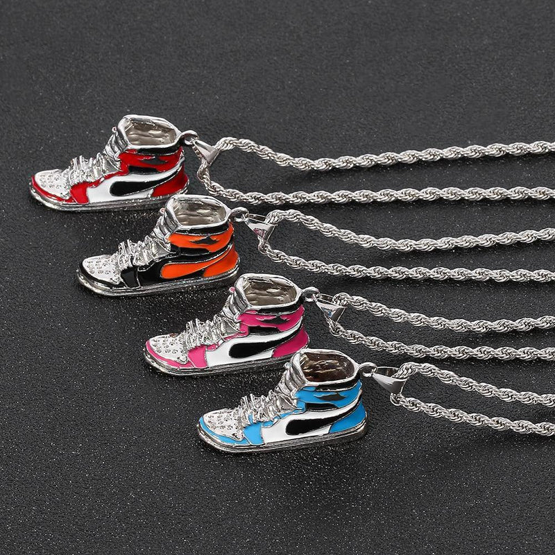 Men's Mini Sneaker Pendant Necklace - AM APPAREL