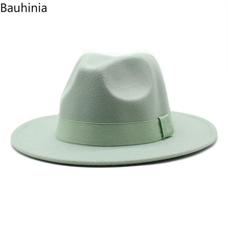 Men's New Wide Brim Fedora Hats With Ribbon - AM APPAREL