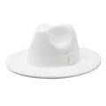 Men's New Wide Brim Fedora Hats With Ribbon - AM APPAREL