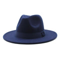 Men's New Wide Brim Fedora Hats With Ribbon - AM APPAREL