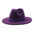 Men's New Wide Brim Fedora Hats With Ribbon - AM APPAREL