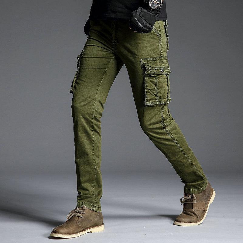 Men's Side Pocket Casual Cargo Pants - AM APPAREL