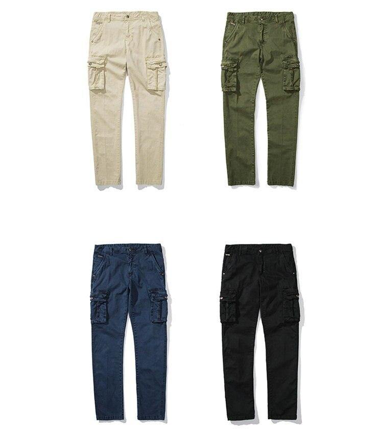 Men's Side Pocket Casual Cargo Pants - AM APPAREL