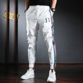 Men's Side Stripe Slim Fit Joggers - AM APPAREL