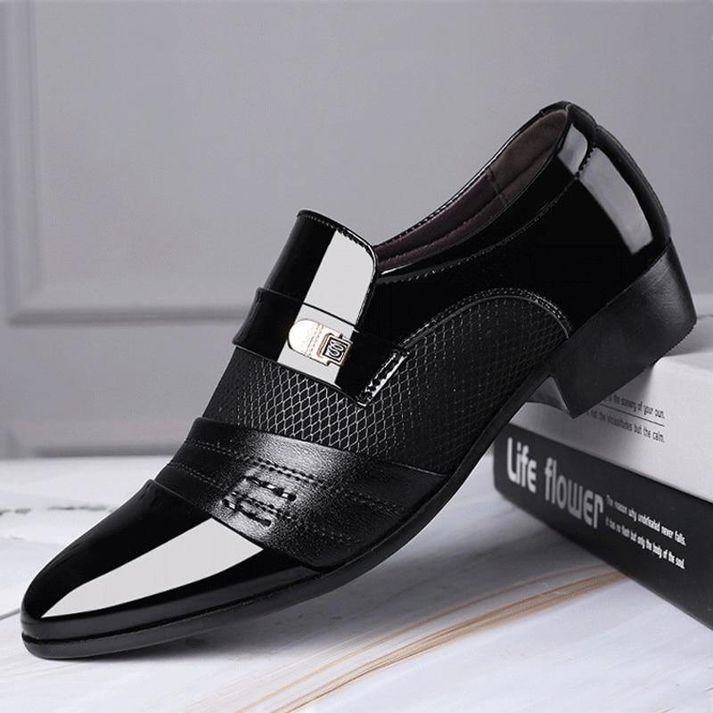 Men's Slip On Business Dress Oxford Shoes - AM APPAREL