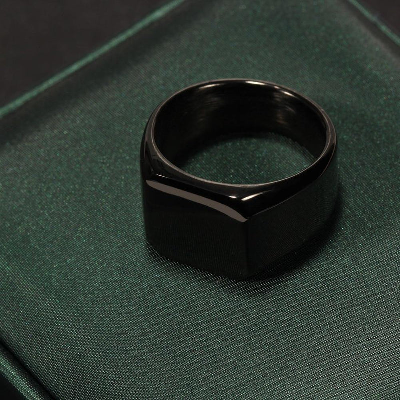 Men's Square Titanium Steel Rings - AM APPAREL