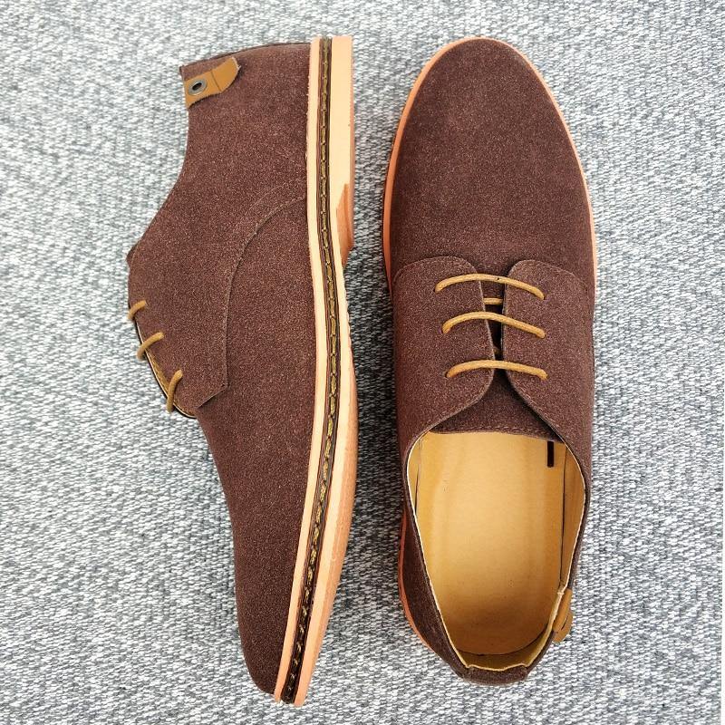 Men's Suede Oxford Casual Shoes - AM APPAREL