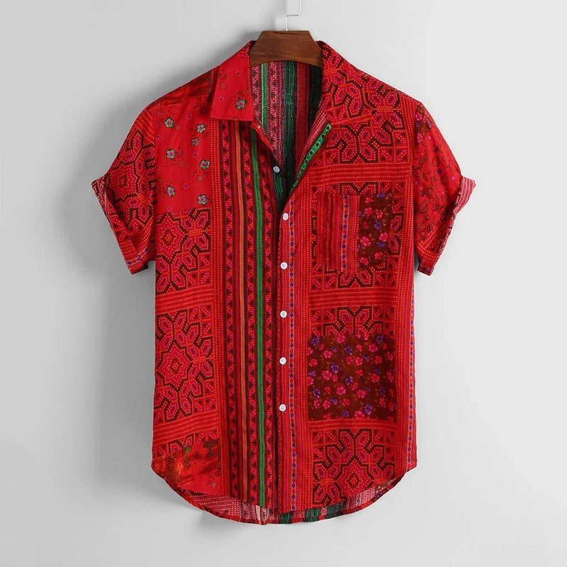 Men's Summer Fashion Short Sleeved Shirt - AM APPAREL