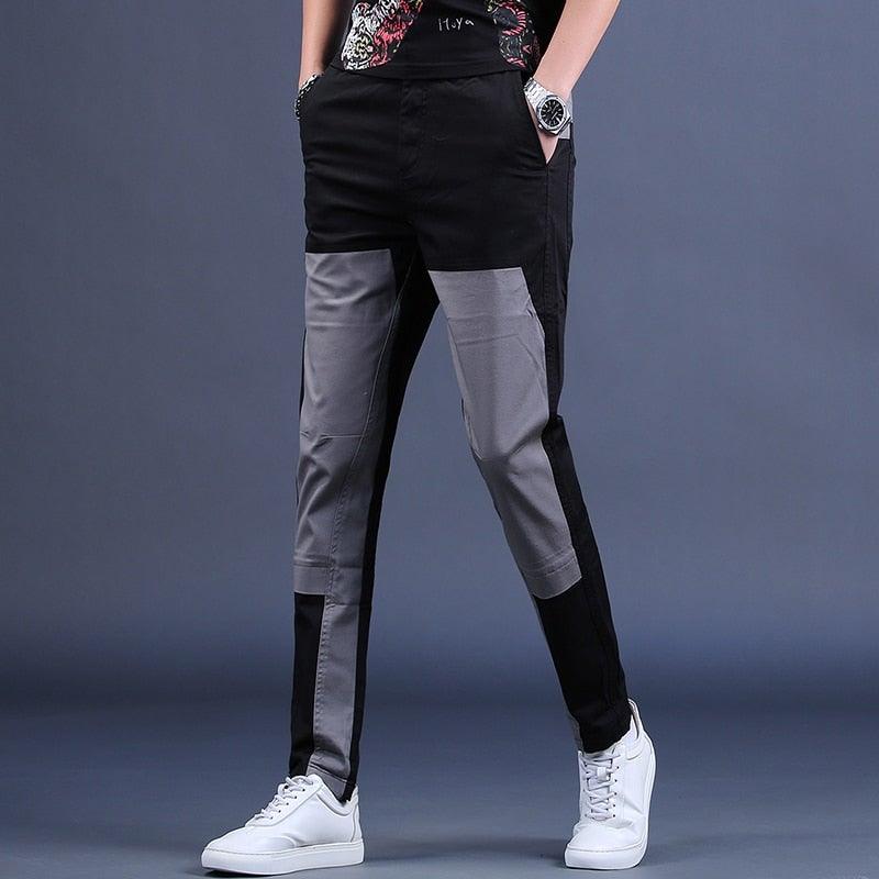 Men's Summer Patchwork Casual Cotton Pants - AM APPAREL