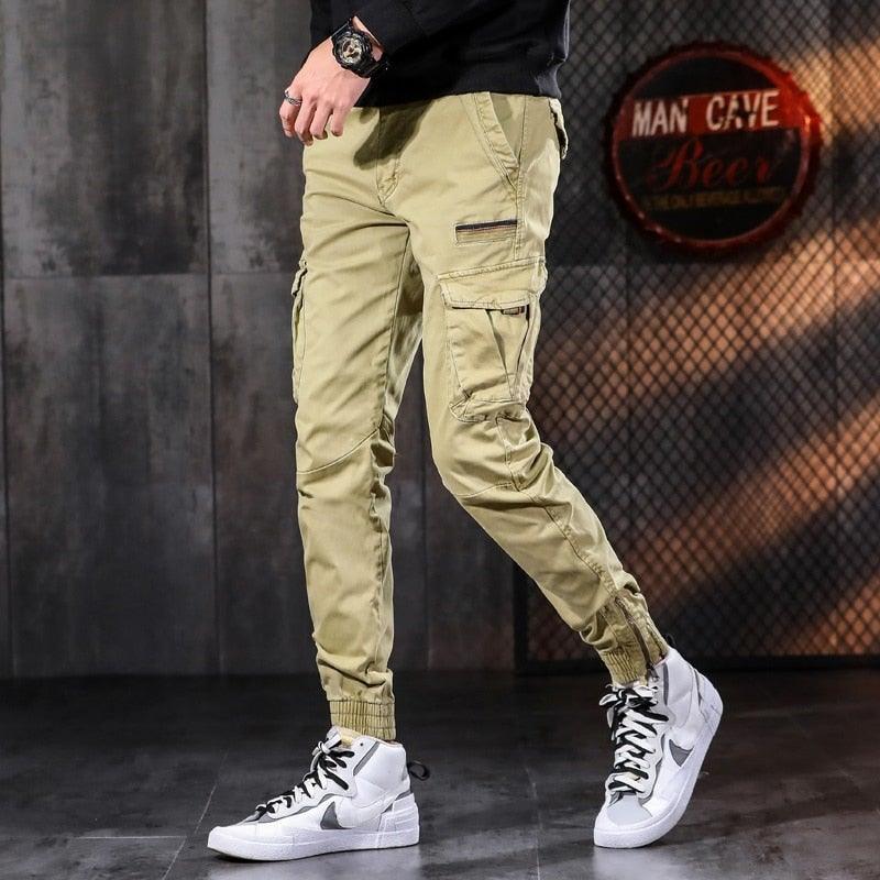 Men's Tactical Slim Fit Cargo Joggers - AM APPAREL