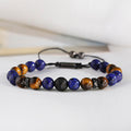 Men's Tiger Eyes Beads Weaving Bracelet - AM APPAREL