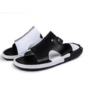 Men's Two Tone Faux Leather Sandals - AM APPAREL