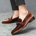 Men's Velvet Comfy Formal Loafers - AM APPAREL