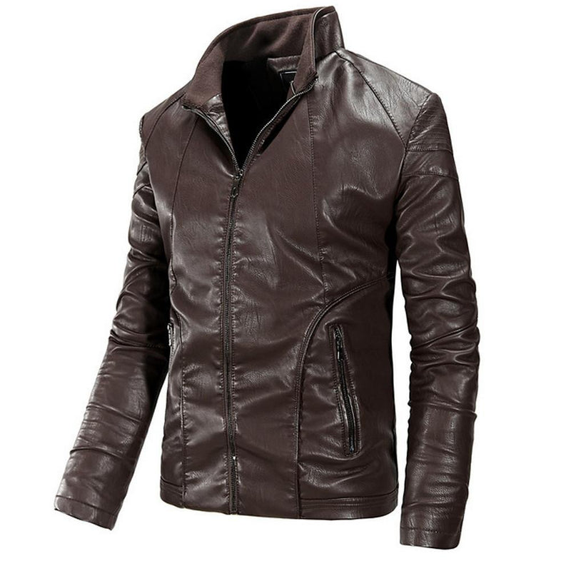 Men's Weekend PU Leather Jacket - AM APPAREL