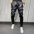 Men's Winter Thick PU Leather Pants - AM APPAREL