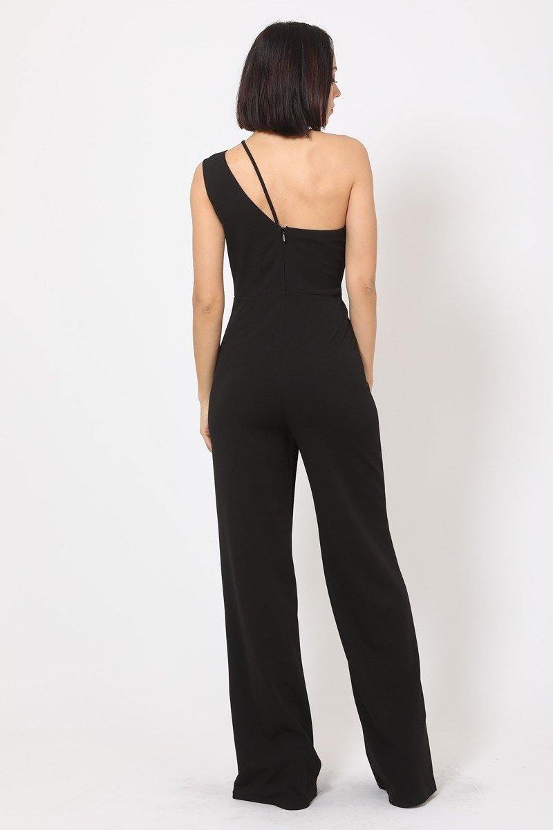 One Shoulder Jumpsuit W/ Small Opening - AM APPAREL