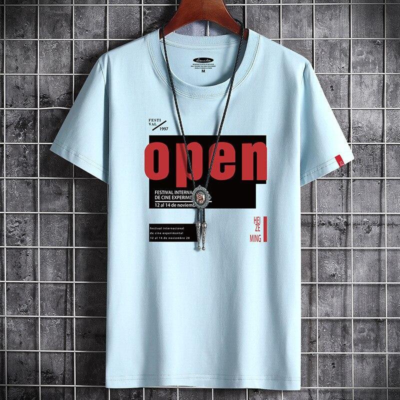 "OPEN" Men's Casual Graphic T-Shirt - AM APPAREL