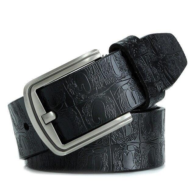 Pin Buckle Genuine Leather Cowhide Men's Belt - AM APPAREL