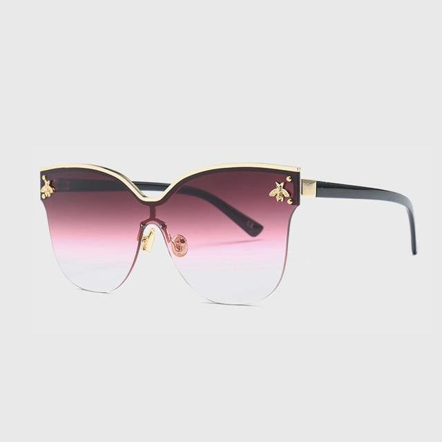 ROYAL GIRL Oversize Rimless Women's Sunglasses - AM APPAREL