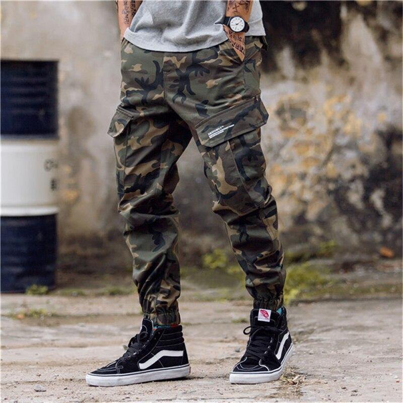 Streetwear Men's Camouflage Loose Fit Cargo Joggers - AM APPAREL