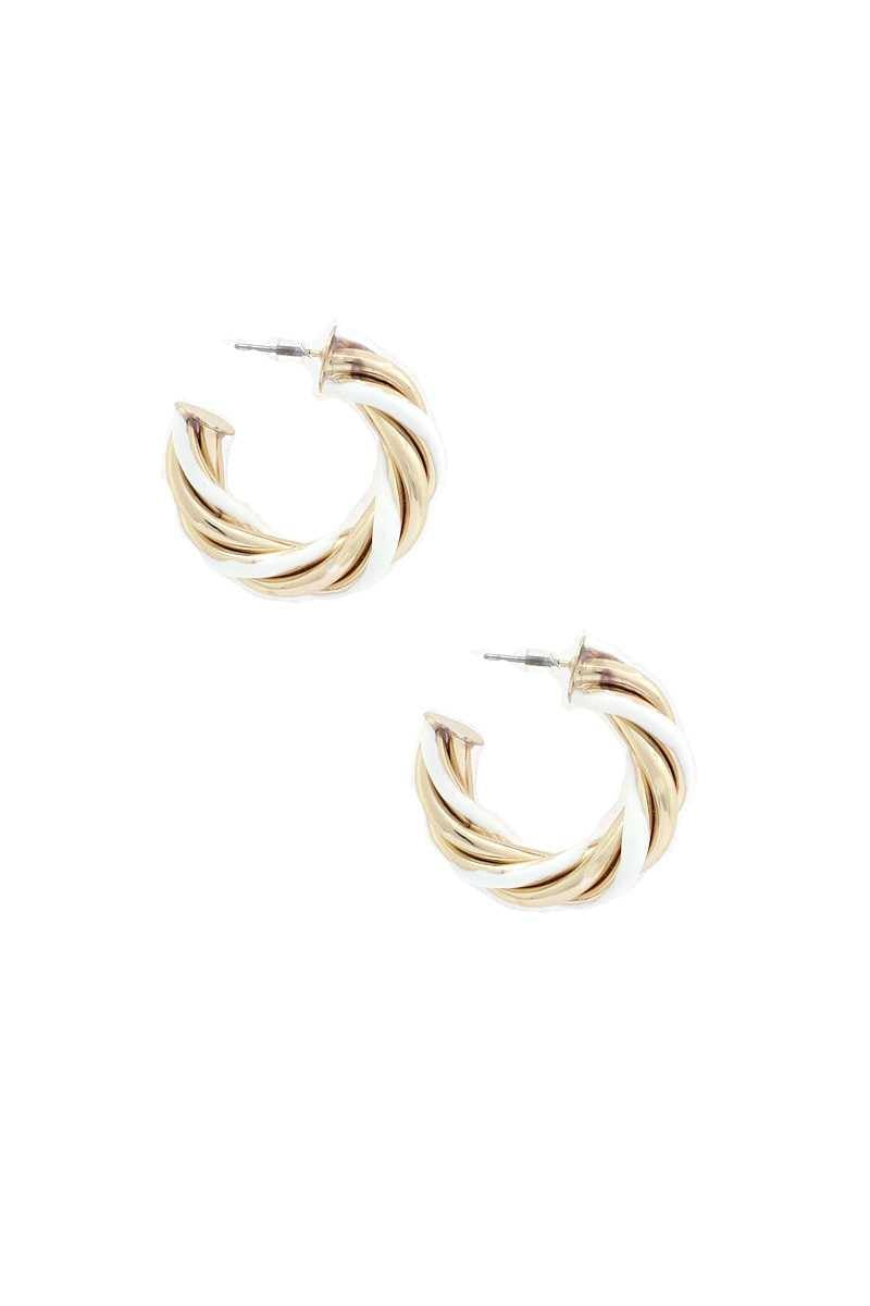 Twisted Open Circle Earring - AM APPAREL