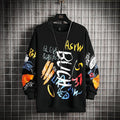 Unisex Graffiti Print Light Weight Sweatshirt - AM APPAREL