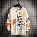 Unisex Graffiti Print Light Weight Sweatshirt - AM APPAREL