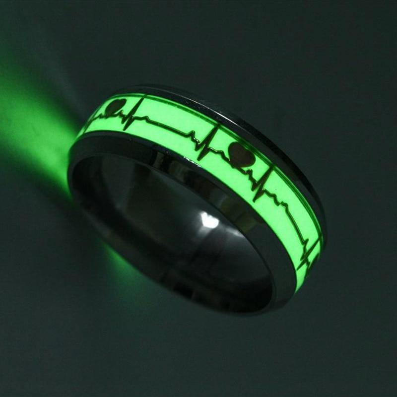 Unisex Heartbeat Luminous Rings - AM APPAREL