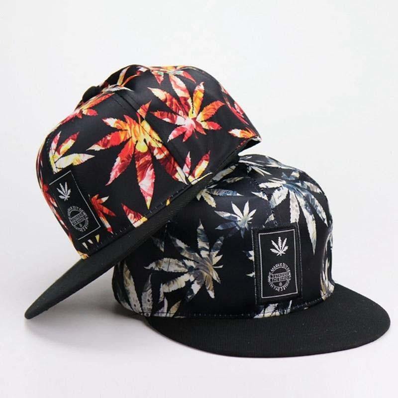 Unisex Maple Leaf Flat Brim Cap - AM APPAREL