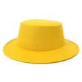 Unisex Woolen Flat Top Fedora Hat - AM APPAREL