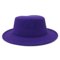 Unisex Woolen Flat Top Fedora Hat - AM APPAREL