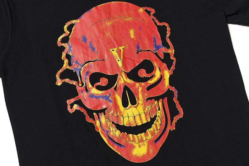 VLONE Skull Print Men's 100% Cotton T-Shirt - AM APPAREL