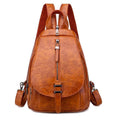 Women PU Leather Travel Backpacks - AM APPAREL