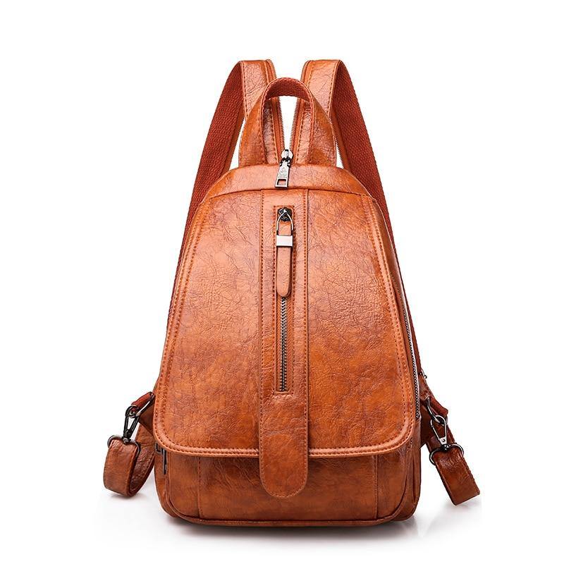 Women PU Leather Travel Backpacks - AM APPAREL