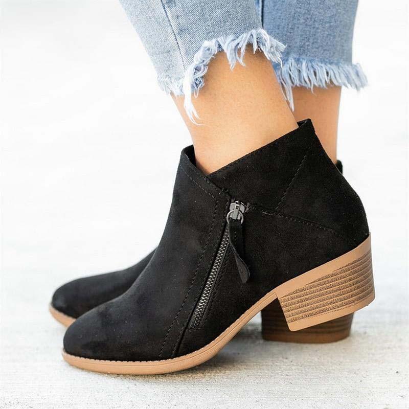 Women's Autumn/Fall Suede Boots - AM APPAREL