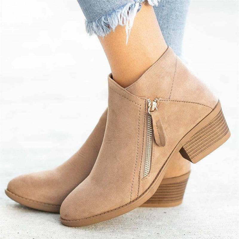 Women's Autumn/Fall Suede Boots - AM APPAREL