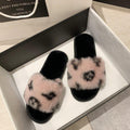 Women's Cotton Furry Indoor Slippers - AM APPAREL