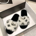 Women's Cotton Furry Indoor Slippers - AM APPAREL