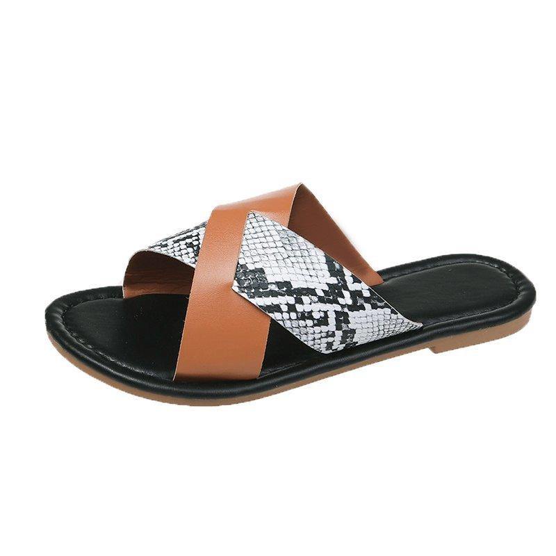 Women's Indoor Stripe Sandals - AM APPAREL