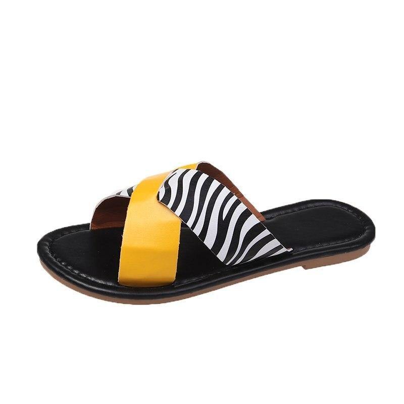 Women's Indoor Stripe Sandals - AM APPAREL