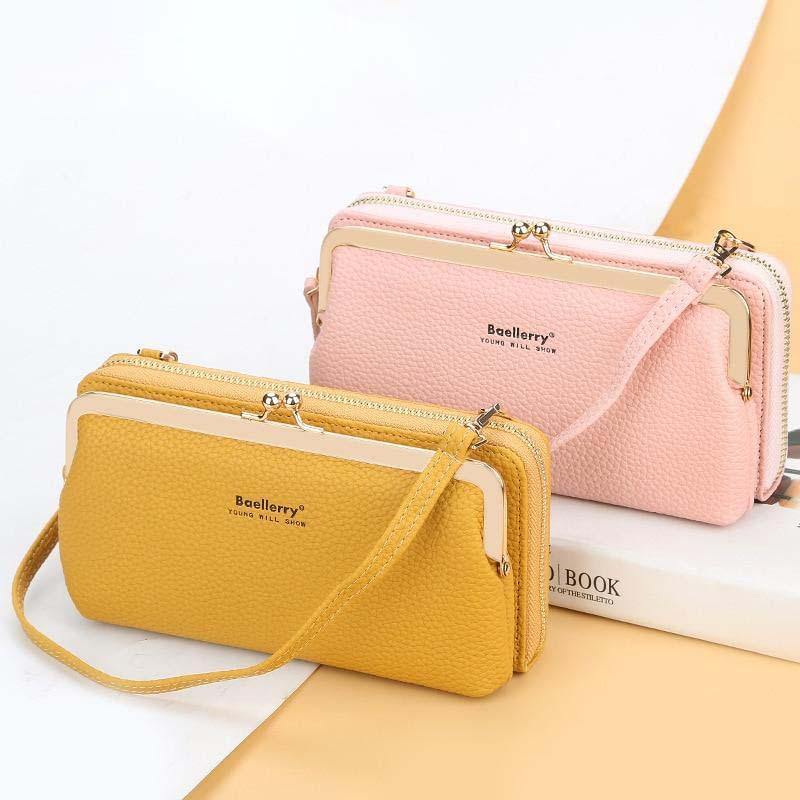 Women's PU Leather Phone Clutch - AM APPAREL