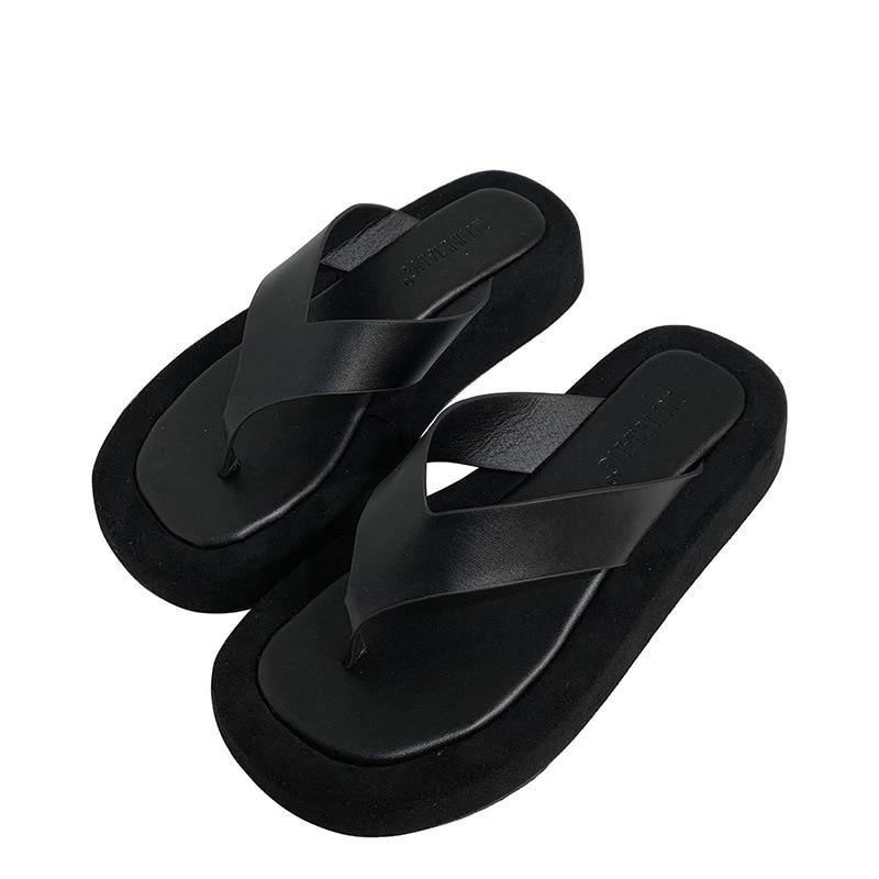 Women's Thick Sole Flip Flops - AM APPAREL