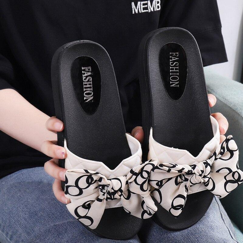 Women's Thick-Soled Bow Tie Slippers - AM APPAREL