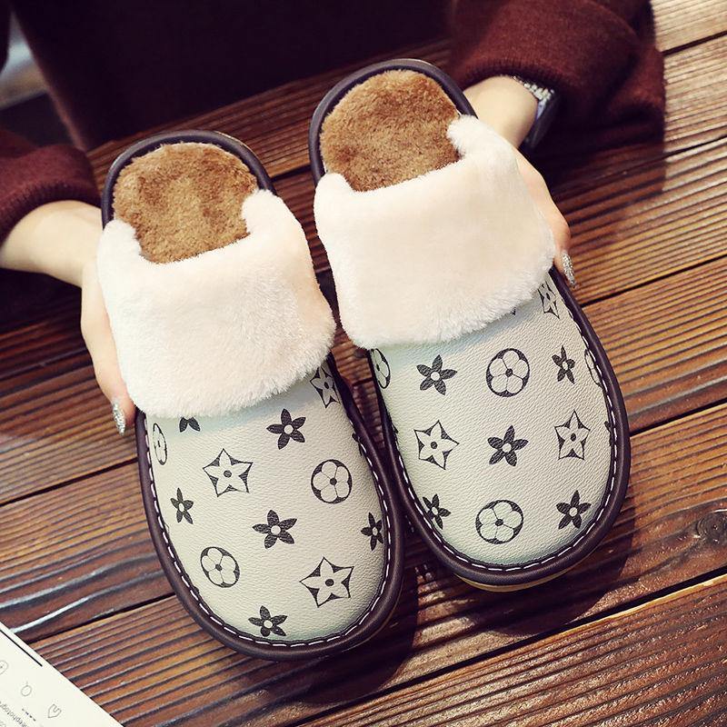 Women's Winter Indoor Cotton Furr Slippers - AM APPAREL