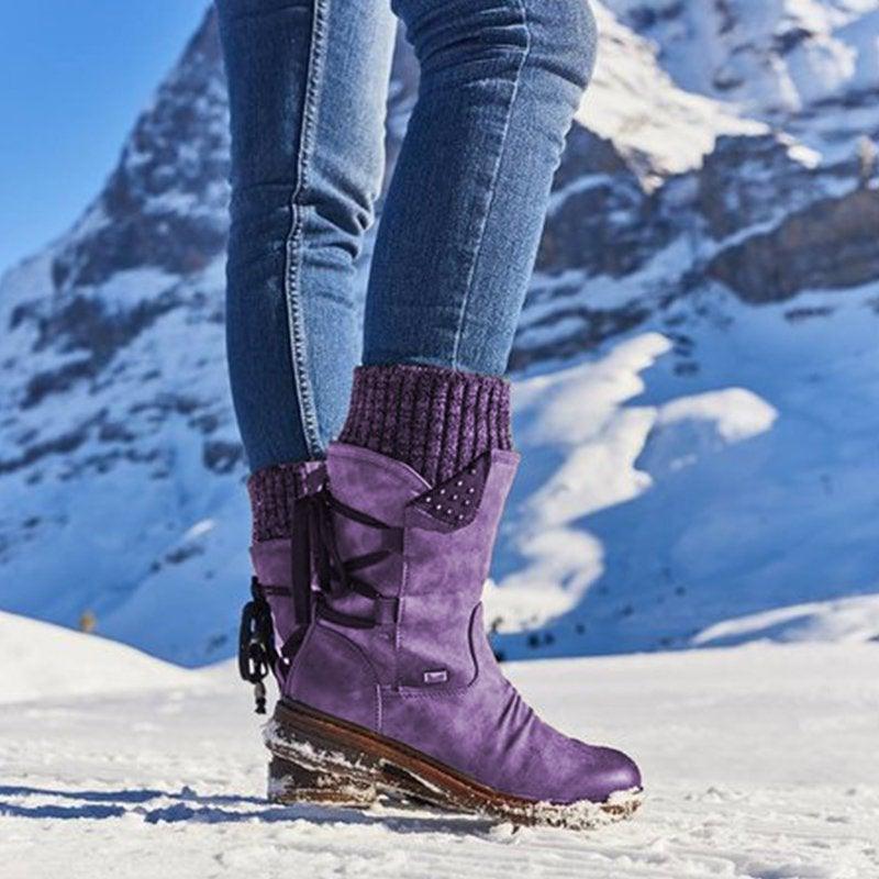 Women's Winter Mid-Calf Boots - AM APPAREL