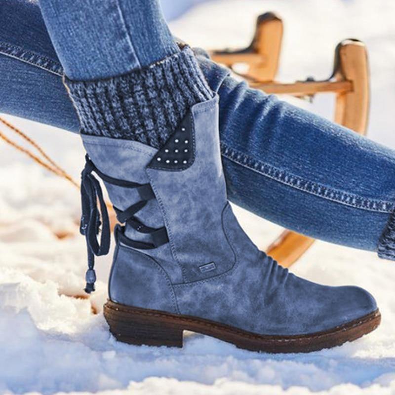 Women's Winter Mid-Calf Boots - AM APPAREL